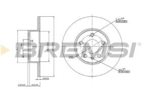 BREMSI CD6067S - DISCOS DE FRENO FIAT, ALFA ROMEO, LANCIA