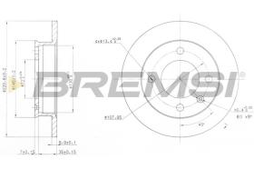 BREMSI CD6079S - DISCOS DE FRENO FORD, NISSAN