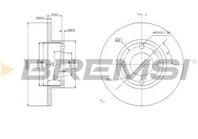 BREMSI CD6083S - DISCOS DE FRENO FRONTREAR DIA.270  FIAT UNO