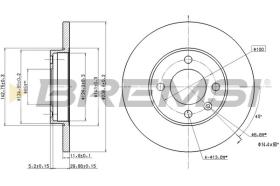 BREMSI CD6103S - DISCOS DE FRENO VW, AUDI, SEAT