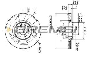 BREMSI CD6104S - DISCOS DE FRENO OPEL, VAUXHALL, BEDFORD