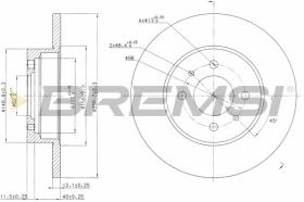 BREMSI CD6109S - DISCOS DE FRENO FIAT, LANCIA, PININFARINA