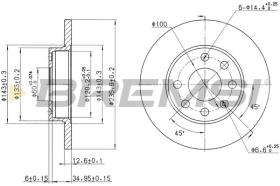 BREMSI CD6116S - DISCOS DE FRENO OPEL