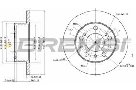 BREMSI CD6117S - DISCOS DE FRENO FIAT, PEUGEOT, CITROEN, TALBOT