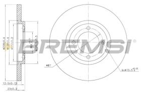 BREMSI CD6121S - DISCOS DE FRENO TOYOTA, DAIHATSU