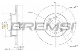 BREMSI CD6123S - DISCOS DE FRENO MG, AUSTIN, ROVER, RELIANT