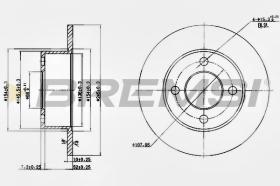 BREMSI CD6128S - DISCOS DE FRENO AUDI