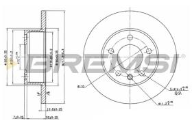 BREMSI CD6131S - DISCOS DE FRENO OPEL, TOYOTA, VAUXHALL