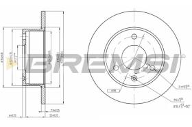 BREMSI CD6132S - DISCOS DE FRENO PEUGEOT, CITROEN, MEGA