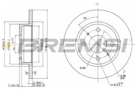 BREMSI CD6133S - DISCOS DE FRENO NISSAN