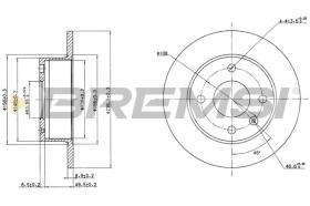 BREMSI CD6135S - DISCOS DE FRENO FORD, MAZDA