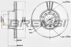 BREMSI CD6142V - DISCOS DE FRENO MERCEDES-BENZ, ALFA ROMEO