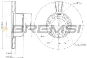 BREMSI CD6143V - DISCOS DE FRENO MERCEDES-BENZ