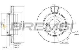 BREMSI CD6145V - DISCOS DE FRENO FORD