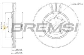 BREMSI CD6147V - DISCOS DE FRENO TOYOTA