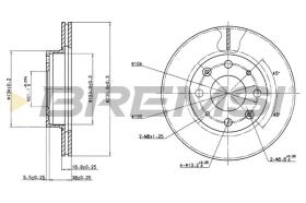 BREMSI CD6152V - DISCOS DE FRENO ALFA ROMEO, HONDA