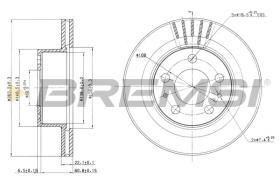 BREMSI CD6174V - DISCOS DE FRENO ALFA ROMEO, VOLVO