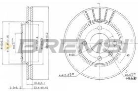 BREMSI CD6175V - DISCOS DE FRENO VW, AUDI, ROVER, SEAT