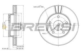 BREMSI CD6180V - DISCOS DE FRENO FORD, TVR