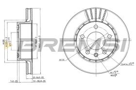 BREMSI CD6188V - DISCOS DE FRENO OPEL, VAUXHALL