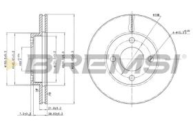 BREMSI CD6193V - DISCOS DE FRENO AUDI