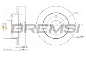 BREMSI CD6202S - DISCOS DE FRENO NISSAN