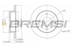 BREMSI CD6202S - DISCOS DE FRENO NISSAN