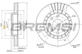 BREMSI CD6206V - DISCOS DE FRENO OPEL, DAEWOO, CHEVROLET, LOTUS