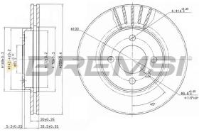 BREMSI CD6207V - DISCOS DE FRENO VW, SEAT