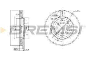 BREMSI CD6214V - DISCOS DE FRENO PEUGEOT, CITROEN, LIFAN, MEGA