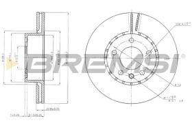 BREMSI CD6217V - DISCOS DE FRENO OPEL, VAUXHALL