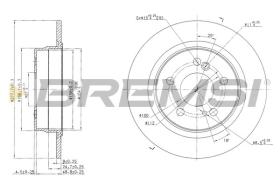 BREMSI CD6224S - DISCOS DE FRENO MERCEDES-BENZ, CHRYSLER