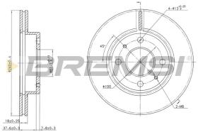 BREMSI CD6227V - DISCOS DE FRENO NISSAN