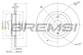 BREMSI CD6229S - DISCOS DE FRENO CITROEN