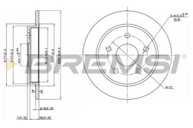 BREMSI CD6232S - DISCOS DE FRENO FORD