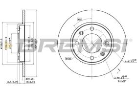 BREMSI CD6244S - DISCOS DE FRENO PEUGEOT, CITROEN