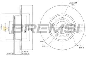 BREMSI CD6248S - DISCOS DE FRENO BMW, NISSAN