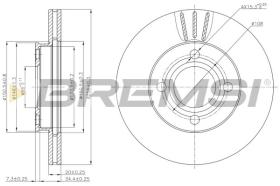 BREMSI CD6256V - DISCOS DE FRENO AUDI