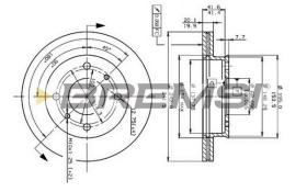 BREMSI CD6259V - DISCOS DE FRENO NISSAN