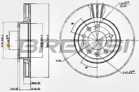 BREMSI CD6264V - DISCOS DE FRENO PEUGEOT, CITROEN