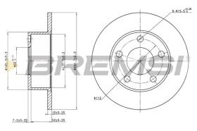 BREMSI CD6265S - DISCOS DE FRENO NISSAN, AUDI