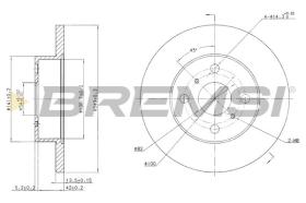 BREMSI CD6279S - DISCOS DE FRENO TOYOTA