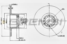 BREMSI CD6286S - DISCOS DE FRENO INNOCENTI, AUSTIN, WOLSELEY