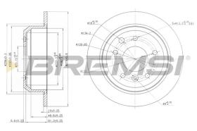 BREMSI CD6287S - DISCOS DE FRENO JAGUAR