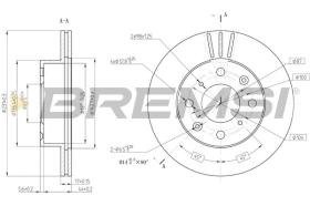 BREMSI CD6289V - DISCOS DE FRENO HONDA