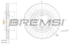 BREMSI CD6291V - DISCOS DE FRENO NISSAN