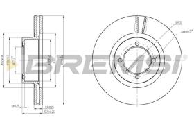 BREMSI CD6305V - DISCOS DE FRENO OPEL, VAUXHALL