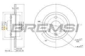 BREMSI CD6316S - DISCOS DE FRENO CITROEN, KIA, MEGA