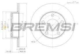 BREMSI CD6323S - DISCOS DE FRENO AUDI