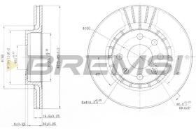 BREMSI CD6328V - DISCOS DE FRENO OPEL, VAUXHALL